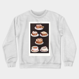 Fancy Cakes, from Mrs. Beeton's Book of Household Management Crewneck Sweatshirt